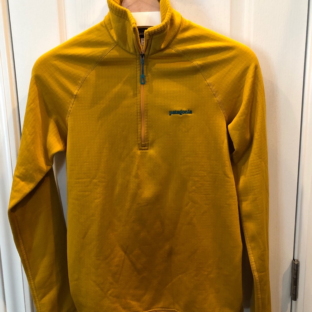 Patagonia R1 Yellow Quarter Zip Pullover